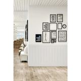 Bien Home 70x70cm 0,50 M2 Kendinden Yapışkanlı Beyaz Ahşap Kendinden Yapışkanlı Esnek Lambri Duvar Paneli