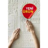 Bien Home 70x70cm 0,50M² Beyaz Dekoratif Şekiller Kendinden Yapışkanlı Tuğla 3d Duvar Paneli Köpük -3107
