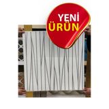 Bien Home 70x70cm 0,50M² Gümüş Beyaz Çizgiler Kendinden Yapışkanlı Estetik 3d Duvar Paneli Köpük -2012