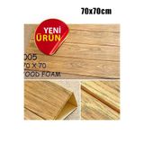 Bien Home 70x70cm 0,50m² Kahverengi Kendinden Yapışkanlı Ahşap Lambri Duvar Paneli Köpük Ad01