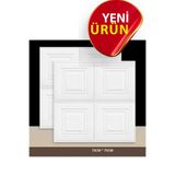 Bien Home 70x70cm Beyaz 3d Dekoratif Kendinden Yapışkanlı Köpük Duvar Kaplama Paneli-3150-Tavan Kaplama Köpüğü