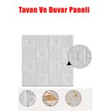 Bien Home 70x70cm Beyaz 3d Dekoratif Kendinden Yapışkanlı Köpük Duvar Kaplama Paneli-Tavan Kaplama