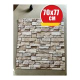 Bien Home 70x77 Cm Açık Kahve 0,54M² 3d Kendinden Yapışkanlı Tuğla Duvar Kağıdı Kaplama Panel Köpük Antik Köpük Duvar Paneli-FC26