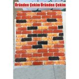 Bien Home 70x77 Cm Beyaz 0,54M² 3d Kendinden Yapışkanlı Çok Renkli Tuğla Duvar Kağıdı Kaplama Panel Köpük-FC06 aura