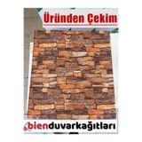 Bien Home 70x77 Cm Beyaz 0,54M² 3d Kendinden Yapışkanlı Renkli Antik Tuğla Duvar Kağıdı Kaplama Panel Köpük-FC24