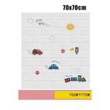 Bien Home 70x77 Cm Beyaz 0,54M² Araç Temalı Kendinden Yapışkanlı Çocuk Odası Duvar Kaplama Paneli Köpük-NF67