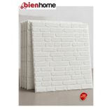 Bien Home 70x77 Cm Beyaz Dağınık Taş 0,54M² 3d Kendinden Yapışkanlı Tuğla Duvar Kağıdı Kaplama Panel Köpük-3106