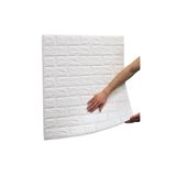 Bien Home 70x77 Cm Duvar Paneli Beyaz 3d Dekoratif Kendinden Yapışkanlı Esnek Duvar Kağıdı Kaplama Köpük