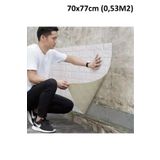 Bien Home 70x77cm(0,53M2) Kendinden Yapışkanlı Beyaz Esnek Sünger Beyaz Tuğla Duvar Kağıdı Paneli Köpük