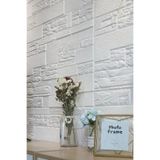 Bien Home Beyaz Dekoratif Kendinden Yapışkanlı Taş Ev Tuğla Kesme Taş Duvar Paneli Köpük 70x70cm 0,50M²