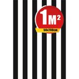 Bien Home Bien Exclusive (50CM X 2MT), 1 M² Cm Siyah Beyaz Çzgili Yapışkanlı Kaplama Pvc Folyo F-06