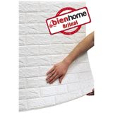 Bien Home Duvar Paneli Beyaz 3d Dekoratif Kendinden Yapışkanlı Esnek Duvar Paneli Kağıdı Kaplama Köpük