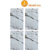 Bien Home Mermer 30x60CM Görünümlü PVC Kendinden Yapışkanlı Duvar Paneli ** 4 Adet