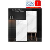 Bien Home Yeni 30x60 Cm Beyaz Kendinden Yapışkanlı Seramik Köpük Banyo WC Kaplama PVC Duvar Paneli M102