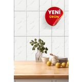 Bien Home Yeni 30x60 Cm Beyaz Kendinden Yapışkanlı Seramik Köpük Banyo WC Kaplama PVC Duvar Paneli