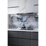 Bien Home Yeni 30x60 Cm Kendinden Yapışkanlı Mavi Gri Mermer Desenli Banyo WC Kaplama PVC Duvar Paneli