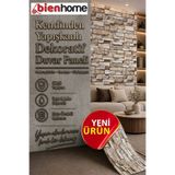 Bien Home Yeni Taş, Açık Kahve 0,54M² 3d Kendinden Yapışkanlı Kaplama Panel Köpük Antik Köpük Duvar Paneli