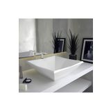 Bien Kristal Kare Beyaz Deliksiz Lavabo 41 Cm