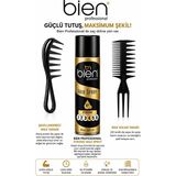 Bien Professional Güçlü Tutuş Wax Saç Spreyi 180 ml ve Şekillendirici Hacim Tarağı Seti - Gün Boyu Kalıcı Tarz - STRONG