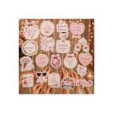 BieneGift Romantik Bekarlığa Veda Çubuklu Props Seti 20’li – Pembe Bride Party Seti, Bekarlığa Veda Çubuklu Konuşma Balonu Seti, Gelin Ekibi