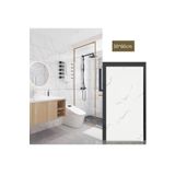 BienHome 30x60 Cm Beyaz Mermer Desenli Kendinden Yapışkanlı Seramik Köpük Banyo WC Kaplama PVC Duvar Paneli
