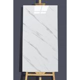 BienHome 30x60 Cm Beyaz Siyah Mermer Desenli Kendinden Yapışkanlı Seramik Köpük Banyo PVC Duvar Paneli-6013