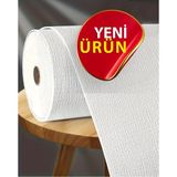 BienHome 50X280CM Beyaz Renk Tek Rulo Halinde Ek Yersiz Tek Parça Xpe Isı Ses Yalıtım Kendinden Yapışkanlı Dokulu Köpük Duvar KAĞIDI-R280 - 50 x 280 cm