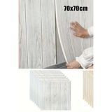BienHome 70x70Cm 0,50M² 3d Ahşap Lambri Kendinden Yapışkanlı Duvar Kaplama Panel
