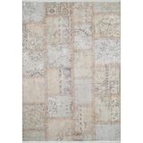 Bierutow Krem Yama İşi Modern Geometrik Etnik Desenli Boho Makinada Yıkanabilir Hafif Hav Toz Vermez Leke Tutmaz Kaymaz Taban Dijital Makine Baskı Halı Oturma Odası Salon Yolluk Koridor Mutfak Halısı