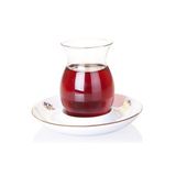 Biev 6Lı Çay Bardağı Takımı Altın Rengi