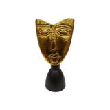 Biev Metal Vazo Yuz Kabartmali 21X16x43 Cm
