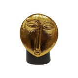 Biev Metal Vazo Yuz Kabartmali 26X14x36 Cm