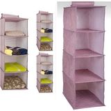 Bifirsat Dolap Içi Düzenleyiciler 4 Gözlü Katlanabilir Bez Raf Organizer 68 cm x 30 cm x 24 cm