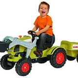 BIG, 800056553, JIM Traktörü Oyuncağı 50 Kg Sürücü Taşıma, Bingit, Römorklu ve Kepçe Kollu, Hareket Ettirilebilir, İşlevsel, 3 Farklı Ayarlanabilen Koltuklu