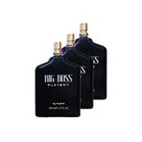 BIG BOSS Playboy EDT Erkek Parfümü, 100 ml, 3 Adet Set Siyah 2702000002409
