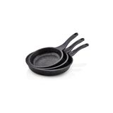 big chef Doremcy Alüminyum Döküm Granit 3'lü Tava Seti 28 - 24 - 20 Cm Gri