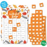 Big Dot of Happiness Sonbahar Balkabağı - Bingo Kartları ve İşaretleyiciler - Cadılar Bayramı veya Şükran Günü Partisi Şekilli Bingo Oyunu - 18'li Set