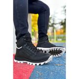Big King Siyah Beyaz Outdoor Trekking Bot Su Geçirmez Yüksek Topuklu Erkek Ayakkabı