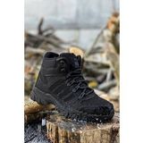 Big King Siyah Çizgili Kauçuk Unisex Trekking Bot