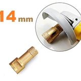 Big Master MERMER GRANİT FAYANS BETON TAŞ DELME UCU PANCI ELMAS KAROT Profesyonel SARI 14mm PANÇ