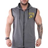 Big Sam Erkek Fitness Bodybuilding Kapşonlu Yelek Antrasit Big Sam 3623 - 2XL