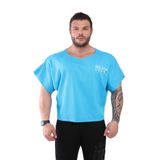 Big Sam Erkek Mavi Baskılı Spor T-Shirt
