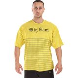 Big Sam Erkek T-Shirt | Havlu Dokulu, Pamuk - Sarı - 2XL