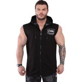 Big Sam Kapşonlu Fermuarlı Kolsuz Spor Yelek Big Sam 3621 - XL - Siyah