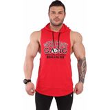 Big Sam Kolsuz Kapşonlu Fitness Antrenman Tişörtü Big Sam Kırmızı 2306 - 3XL