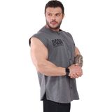 Big Sam Oldschool Bodybuilding Kolsuz Gömlek Antrasit 5044 - 3XL