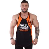 Big Sam Spor Atlet Fileli Fitness Tank Top Big Sam 2290 - Siyah - Turuncu