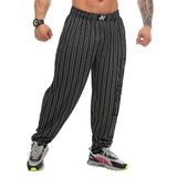 BIG SAM SPORTSWEAR COMPANY Cepli Bol Erkek Eşofman Altı, Oldschool Bol Kesim Spor Salonu Pantolonu, Black, S