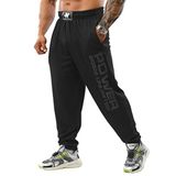 BIG SAM SPORTSWEAR COMPANY Cepli Erkek Bol Eşofman Altı, Oldschool Bol Kesim Spor Salonu Pantolonu, Basic-siyah, M
