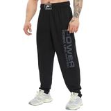 BIG SAM SPORTSWEAR COMPANY Cepli Erkek Bol Eşofman Altı, Oldschool Bol Kesim Spor Salonu Pantolonu, Basic-siyah, S